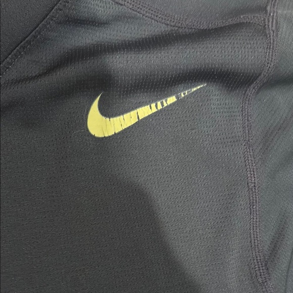Nike Black Performance Tee with Lime Highlights - Picture 2 of 3